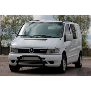 Frontbügel WT022 Schwarz (Edelstahl) Mercedes Vito W638 1996-2003 Foto 2