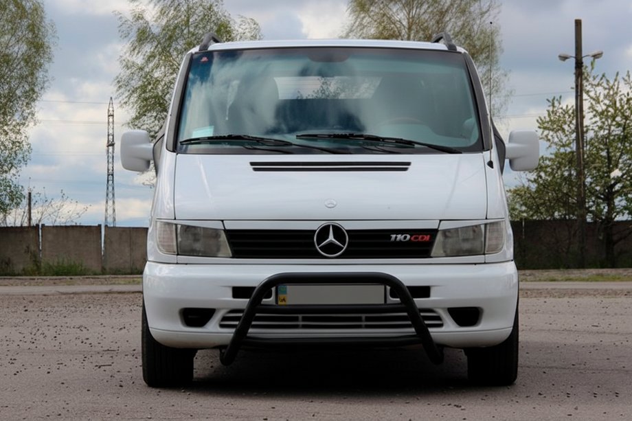 Mercedes Vito W638 1996-2003 Frontbügel WT022 Schwarz (Edelstahl) Image