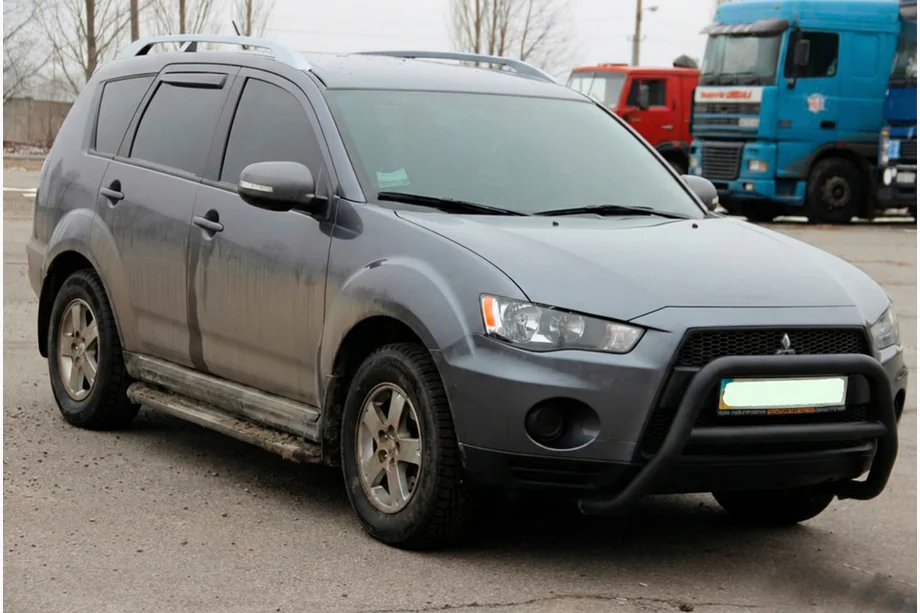 Mitsubishi Outlander 2006-2012 Frontbügel WT007 Schwarz (Edelstahl) Image