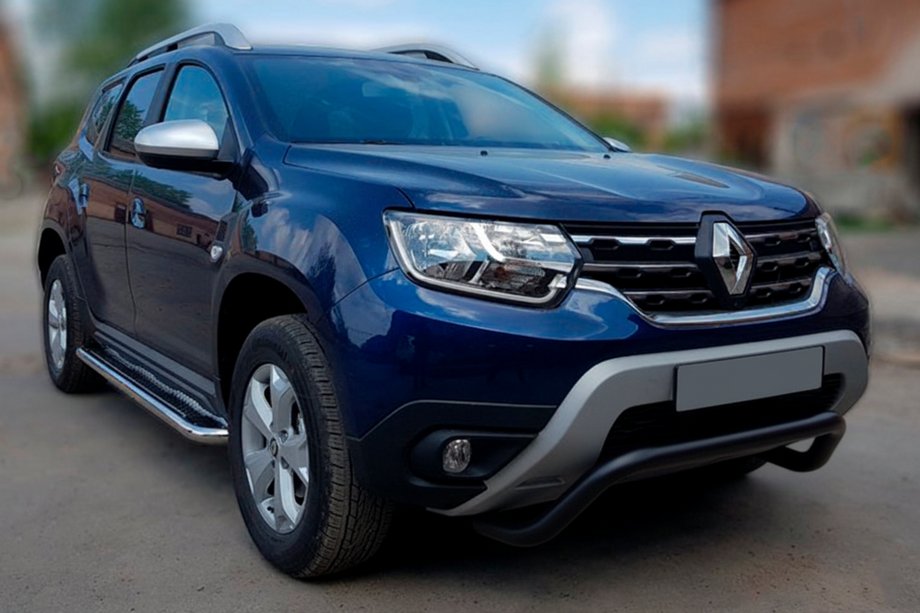 Dacia Duster 2018-2024 Frontbügel WT007 Schwarz (Edelstahl) Image