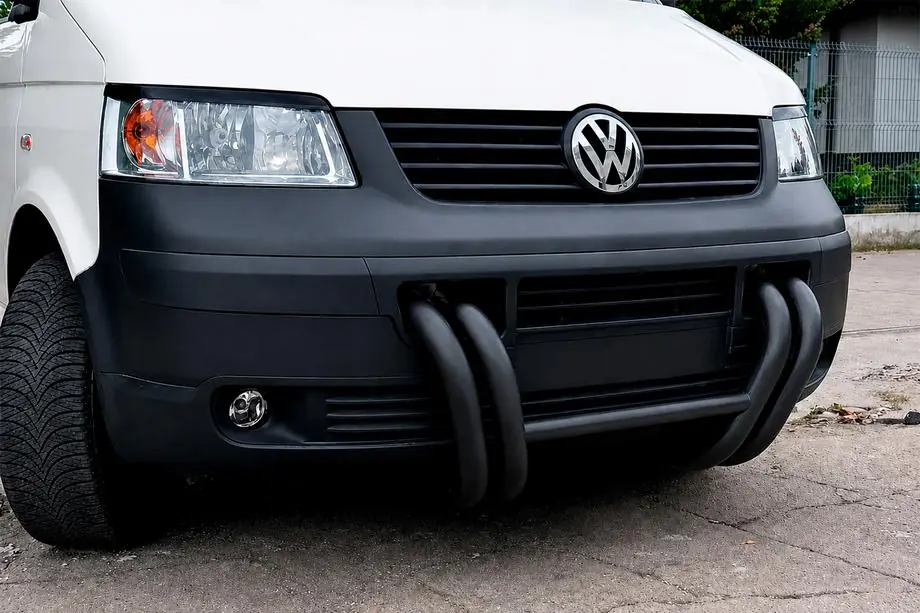 Volkswagen T5 Transporter 2003-2010 Frontbügel ST006-03 Grille Black (Edelstahl) Foto 1