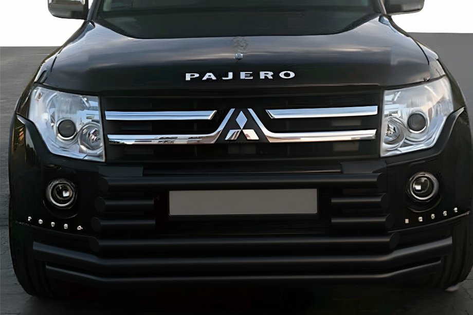 Mitsubishi Pajero Wagon IV 2006-2021 Frontschutzbügel ST015-9 Schwarz (Edelstahl) Foto 1