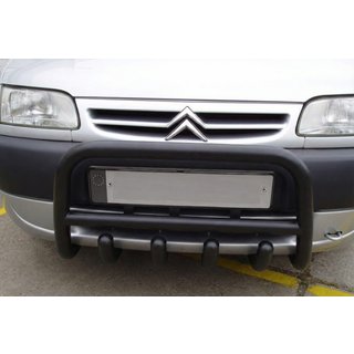 Frontbügel QT006 Schwarz (Edelstahl) Citroen Berlingo 1996-2008