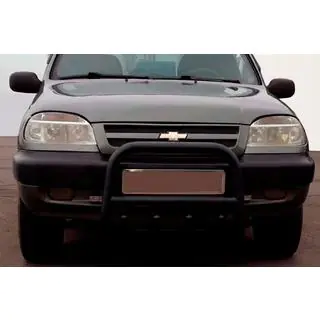 Frontbügel QT006 Schwarz (Edelstahl) Chevrolet Niva 1998-2020