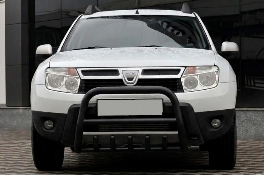 Dacia Duster 2008-2018 Frontbügel ohne Schriftzug QT006 Schwarz (Edelstahl) Image
