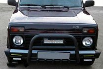 Lada Niva und Urban 1977- Frontbügel QT006 Schwarz (Edelstahl) Foto 3