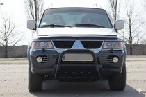Mitsubishi Pajero Sport 1996-2007 Frontbügel QT006 Schwarz (Edelstahl) Foto 1