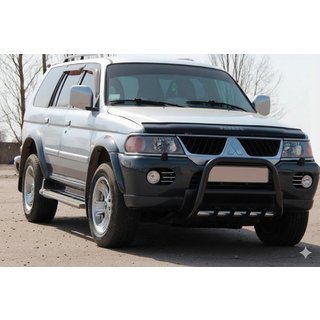 Frontbügel QT006 Schwarz (Edelstahl) Mitsubishi Pajero Sport 1996-2007 Foto 2