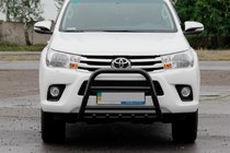 Toyota Hilux 2015- Frontbügel QT006 Schwarz (Edelstahl) Foto 1