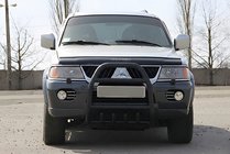 Mitsubishi Pajero Sport 1996-2007 Frontbügel QT007 Schwarz (Edelstahl) Foto 3