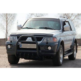 Frontbügel QT007 Schwarz (Edelstahl) Mitsubishi Pajero Sport 1996-2007 Foto 1
