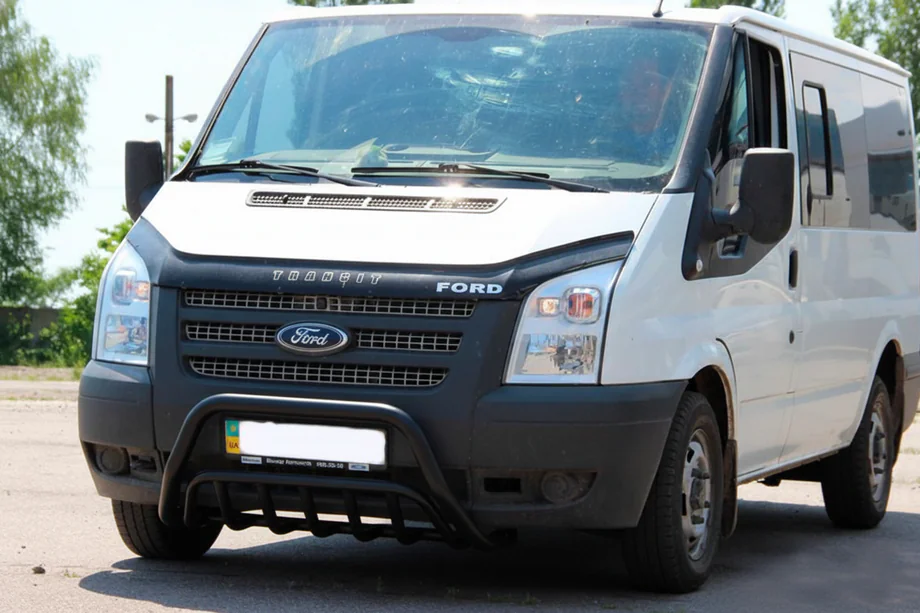 Ford Transit 2000–2014 Frontbügel WT002 Schwarz (2006-2014, Edelstahl) Image