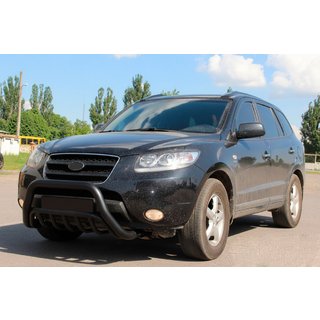 Frontbügel WT002 Schwarz (Edelstahl) Hyundai Santa Fe 2 2006-2012 Foto 1