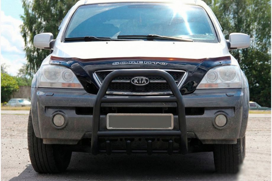Kia Sorento I BL 2002-2009 Frontbügel QT007 Schwarz (Edelstahl) Foto 2