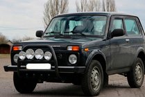 Lada Niva und Urban 1977- Frontbügel QT007 Schwarz (Edelstahl) Foto 4
