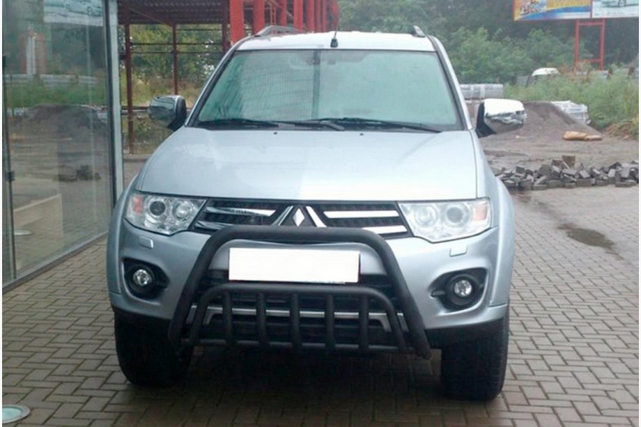 Mitsubishi Pajero Sport 2008-2015 Frontschutzbügel WT002 Schwarz (Edelstahl) Image