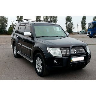 Frontbügel QT007 Schwarz (Edelstahl) Mitsubishi Pajero Wagon IV 2006-2021 Foto 1