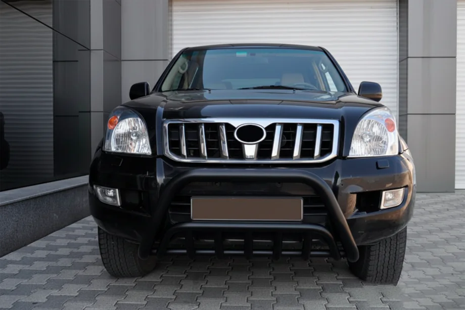 Toyota Land Cruiser Prado 120 2002-2009 Niedriger Frontbügel WT002 Schwarz (Edelstahl) Foto 2