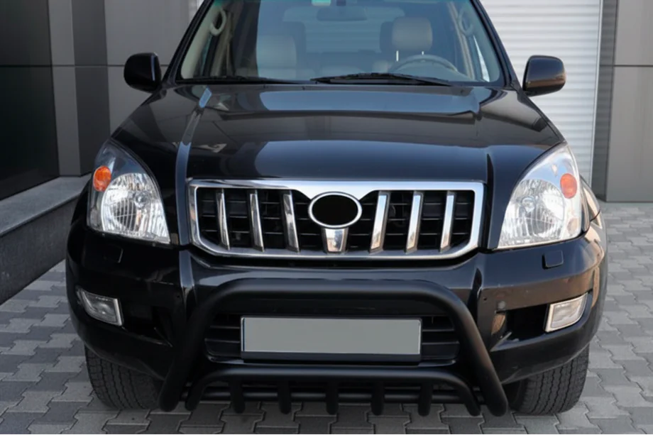 Toyota Land Cruiser Prado 120 2002-2009 Niedriger Frontbügel WT002 Schwarz (Edelstahl) Foto 1