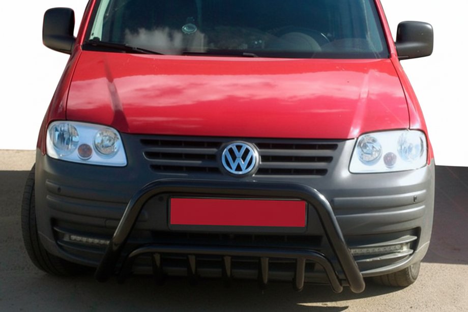 Volkswagen Caddy 2010-2015 Frontbügel WT002 Schwarz (Ø 60 mm, Edelstahl) Image
