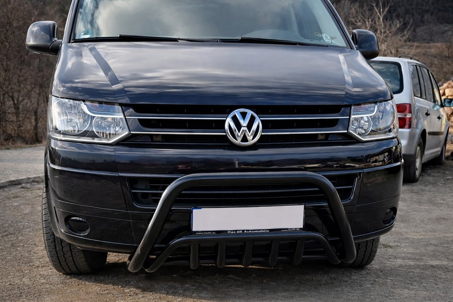 Volkswagen T5 2010-2015 Frontbügel WT002 Schwarz (Edelstahl) Image