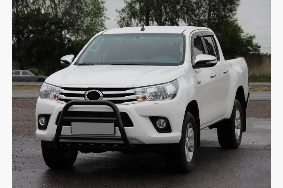 Toyota Hilux 2015- Frontschutzbügel QT008 Schwarz (Edelstahl) Foto 3