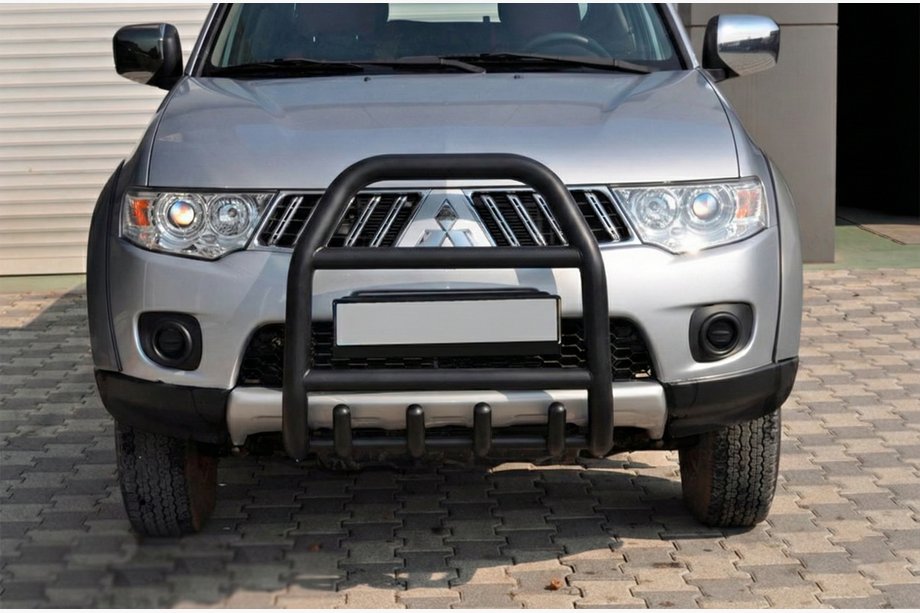 Mitsubishi Pajero Sport 2008-2015 Frontschutzbügel QT007 Schwarz (Edelstahl) Foto 3