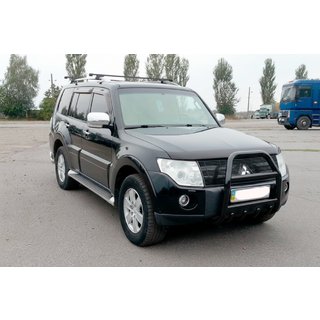 Frontbügel QT011 Schwarz (Edelstahl) Mitsubishi Pajero Wagon IV 2006-2021 Foto 1