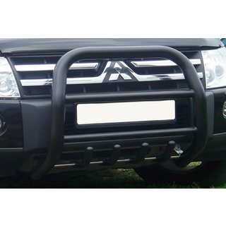 Frontbügel QT011 Schwarz (Edelstahl) Mitsubishi Pajero Wagon IV 2006-2021 Foto 3
