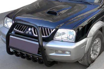 Mitsubishi L200 1996-2006 Frontbügel QT007 Schwarz (Edelstahl) Foto 1