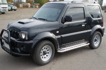 Suzuki Jimny 1998-2018 Frontbügel QT007-Exclusive Black (mit Schriftzug, Edelstahl) Foto 7