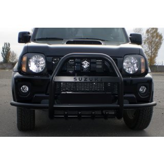 Frontbügel QT007-Exclusive Black (mit Schriftzug, Edelstahl) Suzuki Jimny 1998-2018 Foto 2
