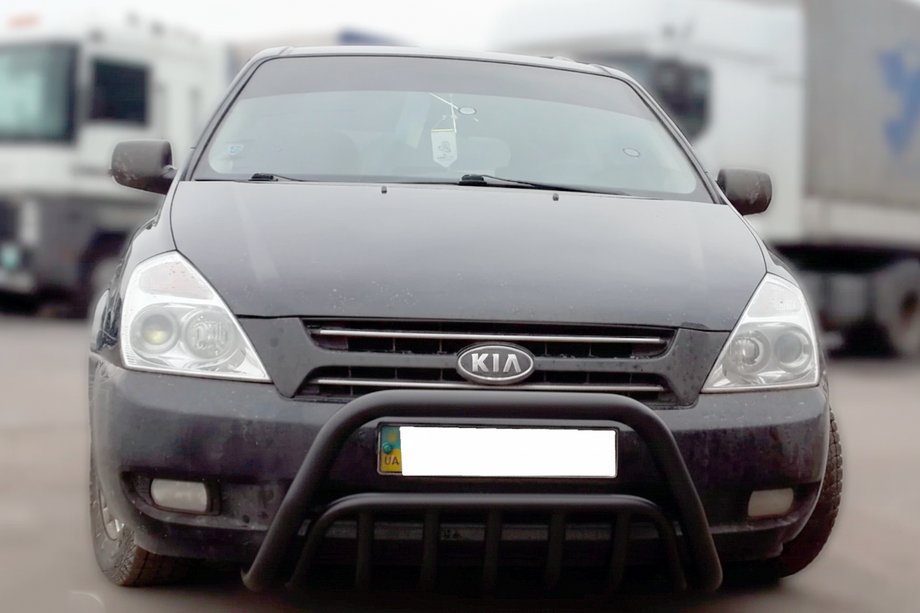 Kia Carnival 2002-2013 Frontbügel WT002 Schwarz (2006-2013, Edelstahl) Image