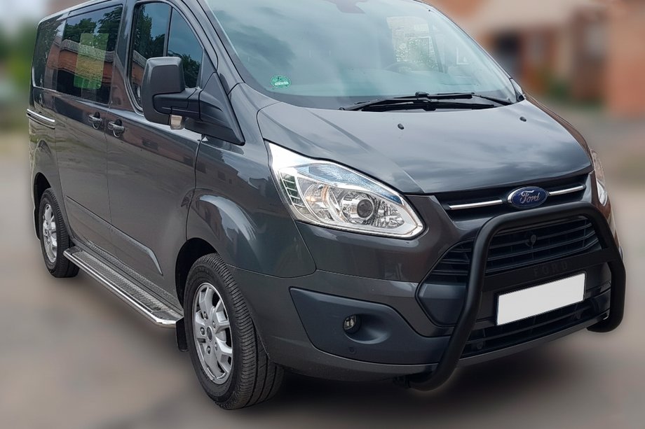 Ford Custom 2013-2022 Frontbügel WT006 F1-55 Schwarz (Edelstahl) Image