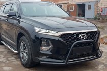 Hyundai Santa Fe 4 2018-2023 Frontbügel WT006 Schwarz (Edelstahl) Foto 3