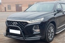 Hyundai Santa Fe 4 2018-2023 Frontbügel WT006 Schwarz (Edelstahl) Foto 1