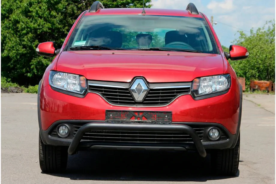 Renault Sandero 2013-2022 Frontbügel WT007 Schwarz (Edelstahl) Image