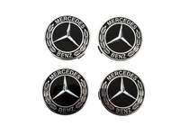 Mercedes-Benz Felgendeckel 71/75 mm ohne Ring (4 Stk, schwarz V5) Foto 1