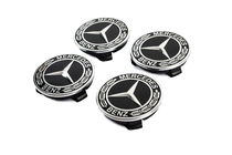 Mercedes-Benz Felgendeckel 71/75 mm ohne Ring (4 Stk, schwarz V5) Foto 2