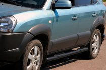 Hyundai Tucson JM 2004- Seitenschutzrohre BB002 Schwarz (2 Stk., Edelstahl) Foto 1