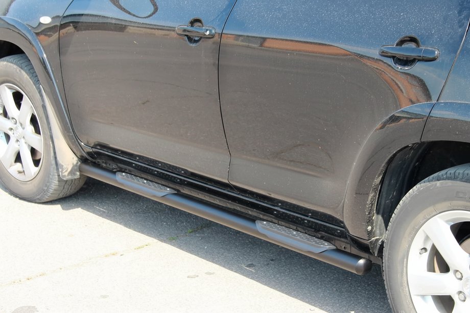 Toyota Rav 4 2006-2013 Seitliche Trittrohre für Standardbasis Schwarz (2 Stk, Edelstahl) Foto 4