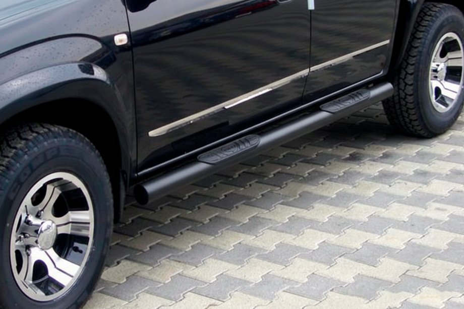 Toyota Rav 4 2006-2013 Seitliche Trittrohre für Standardbasis Schwarz (2 Stk, Edelstahl) Foto 1