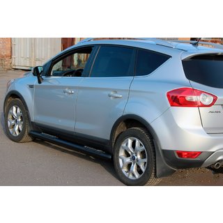 Seitliche Trittrohre gerade Black (2 Stk., Edelstahl) Ford Kuga 2008-2013 Foto 3