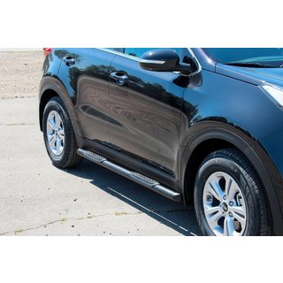 Seitenschutzrohre BB002 Schwarz (2 Stk., Edelstahl) Kia Sportage 2015-2021 Foto 4
