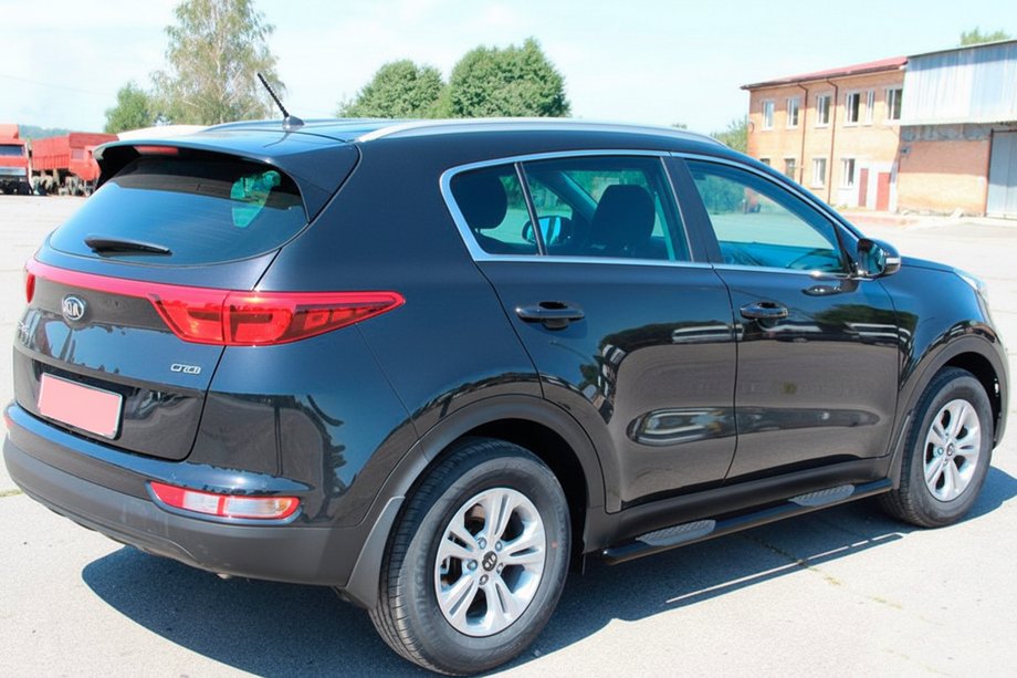 Kia Sportage 2015-2021 Seitenschutzrohre BB002 Schwarz (2 Stk., Edelstahl) Foto 3