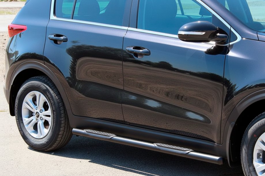 Kia Sportage 2015-2021 Seitenschutzrohre BB002 Schwarz (2 Stk., Edelstahl) Foto 1