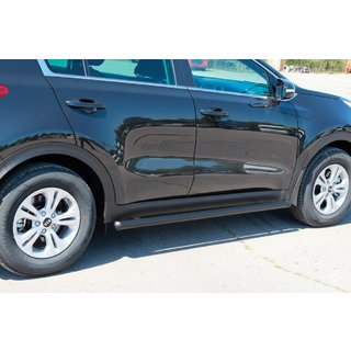 Seitenschutzrohre BB001 Schwarz (2 Stk., Edelstahl) Kia Sportage 2015-2021 Foto 1