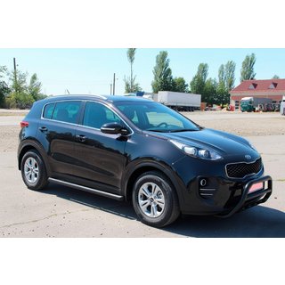 Seitenschutzrohre BB001 Schwarz (2 Stk., Edelstahl) Kia Sportage 2015-2021 Foto 2