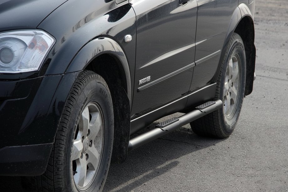 SsangYong Kyron 2005-2014 Seitenschutzrohre BB002 Schwarz (2 Stk., Edelstahl) Image