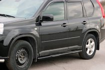 Nissan X-trail T31 2007-2014 Seitenschutzrohre BB002 Schwarz (2 Stk., Edelstahl) Foto 4